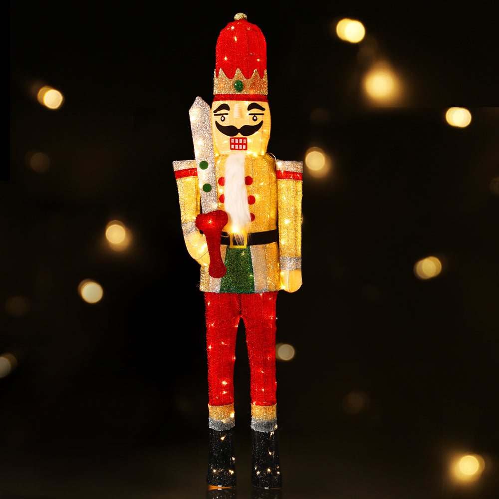 Jingle Jollys Christmas Lights 170cm Nutcracker 180 LED Fairy Light Decorations - ShopFrenzy