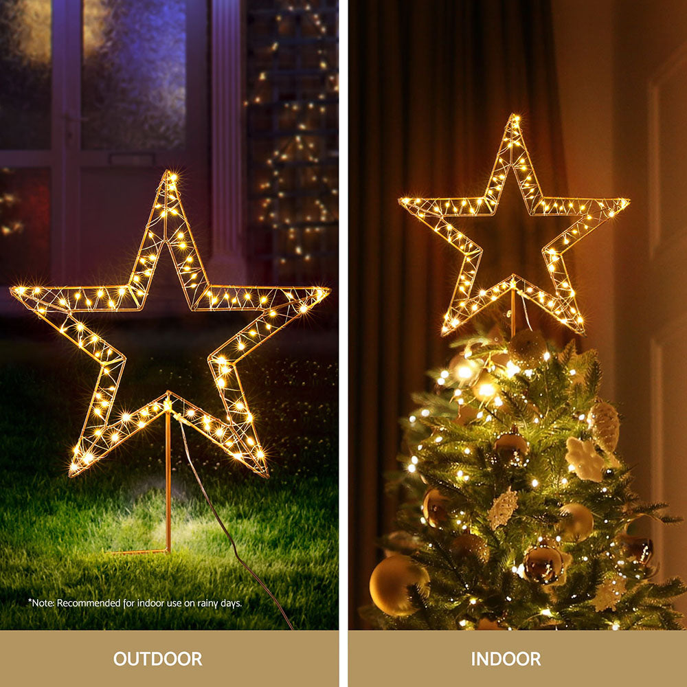 100 LED Christmas Lights Fairy Light Ground Star Garden Decoration Jingle Jollys - ShopFrenzy
