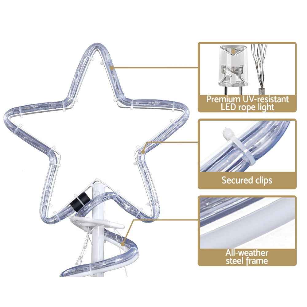 1.88M Christmas Lights Tree 288 LED Decorations Jingle Jollys - ShopFrenzy