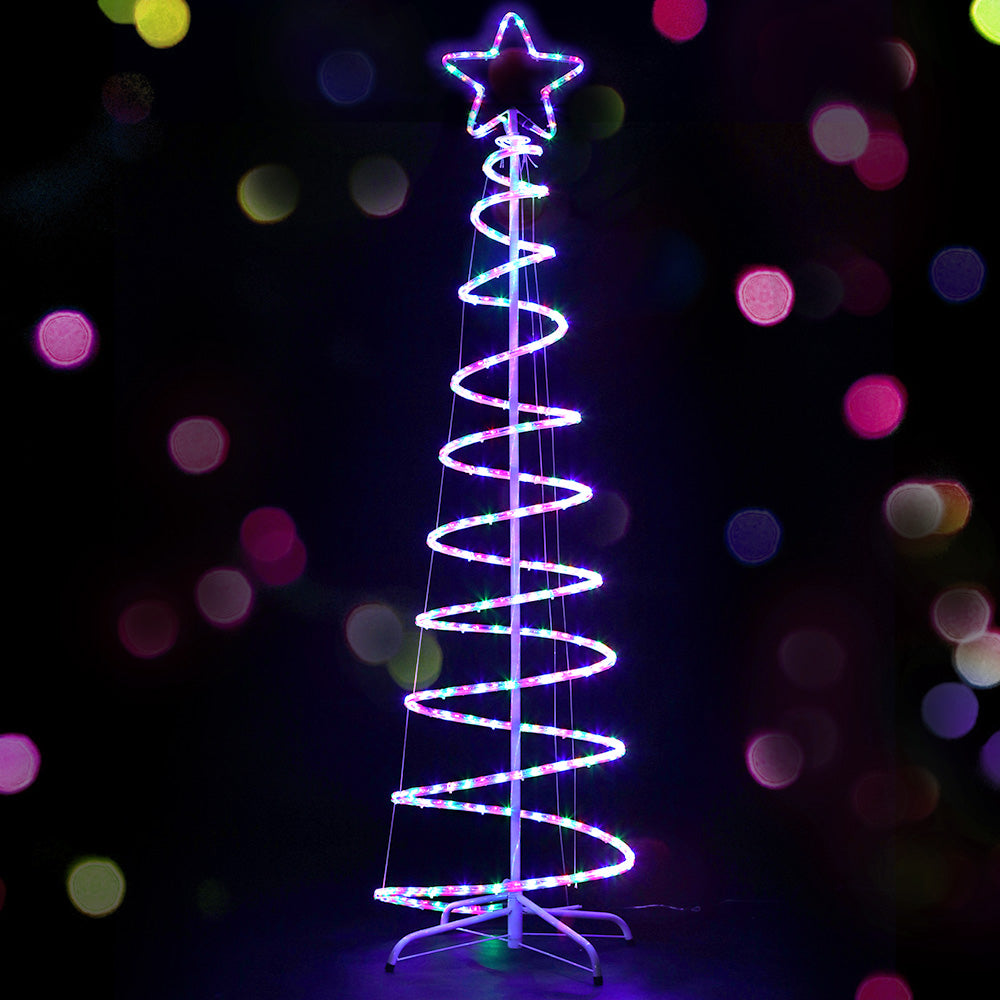 1.88M Christmas Lights Tree 288 LED Decorations Jingle Jollys - ShopFrenzy