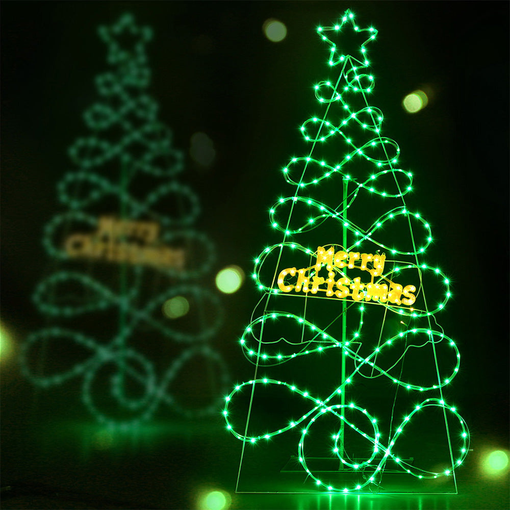 1.7M Christmas Tree 230 LED RGB Motif Lights Jingle Jollys - ShopFrenzy
