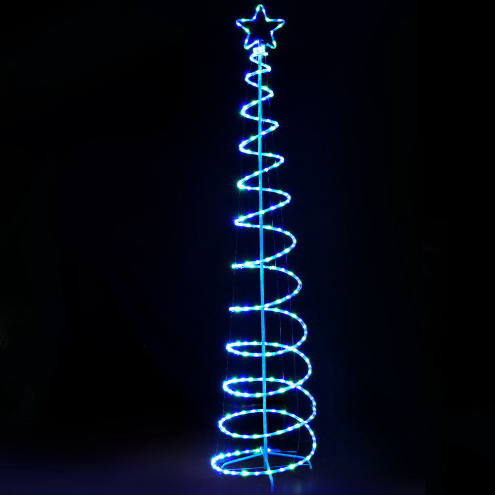 2.4M Christmas Tree LED Solar Motif Lights Jingle Jollys - ShopFrenzy