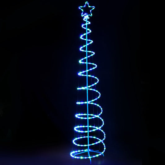 2.4M Christmas Tree LED Solar Motif Lights Jingle Jollys - ShopFrenzy