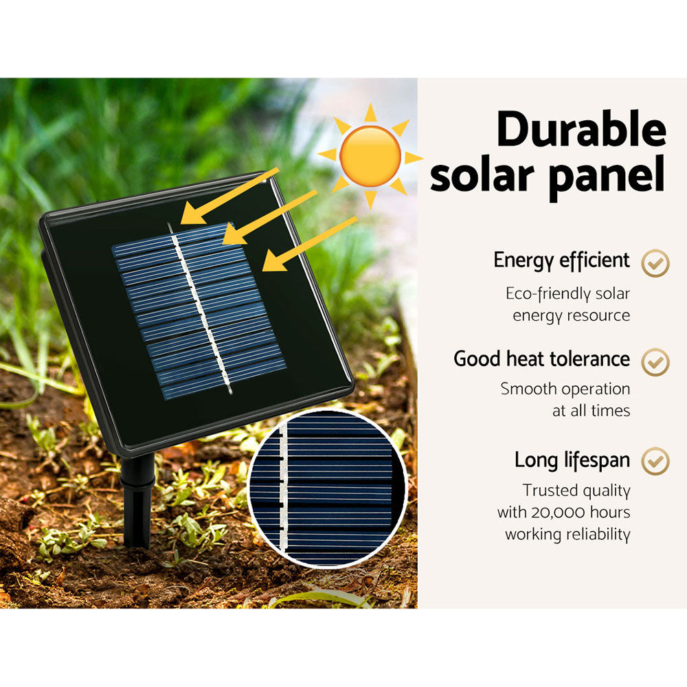 2.4M Christmas Tree LED Solar Motif Lights Jingle Jollys - ShopFrenzy