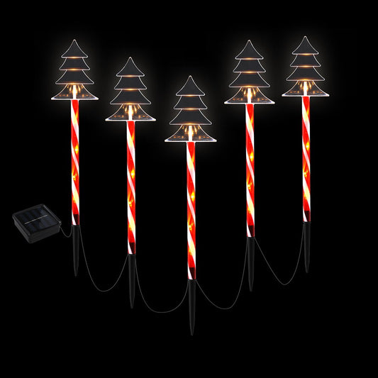 25 LED 5 PCS Christmas Lights Path Ground Light Garden Decorations Jingle Jollys - ShopFrenzy