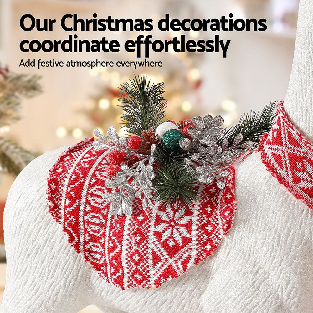 Jingle Jollys Christmas Reindeer 80cm Glitter Deer Ornaments Party Decorations - ShopFrenzy