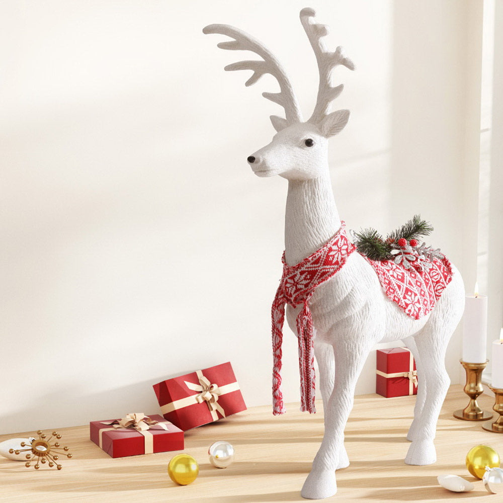 Jingle Jollys Christmas Reindeer 80cm Glitter Deer Ornaments Party Decorations - ShopFrenzy