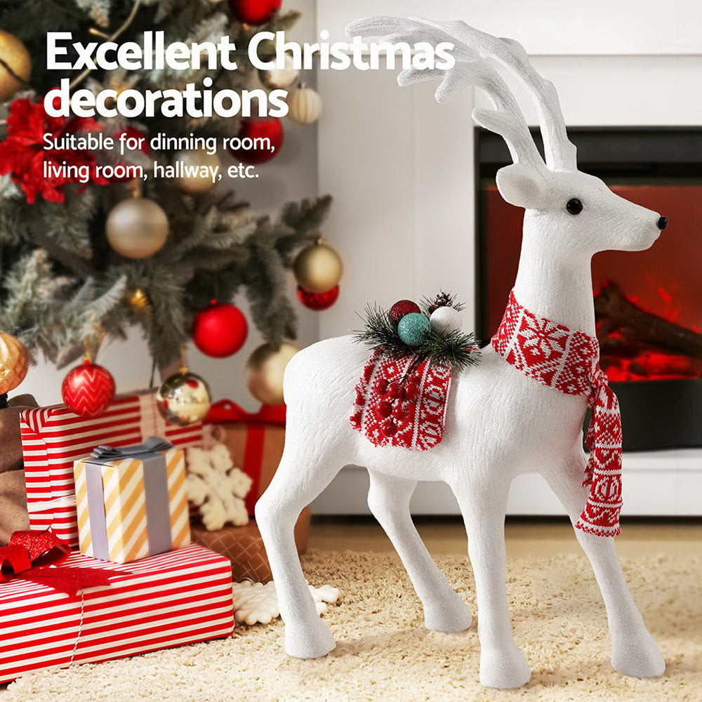 Jingle Jollys Christmas Reindeer 60cm Glitter Deer Ornaments Party Decorations - ShopFrenzy