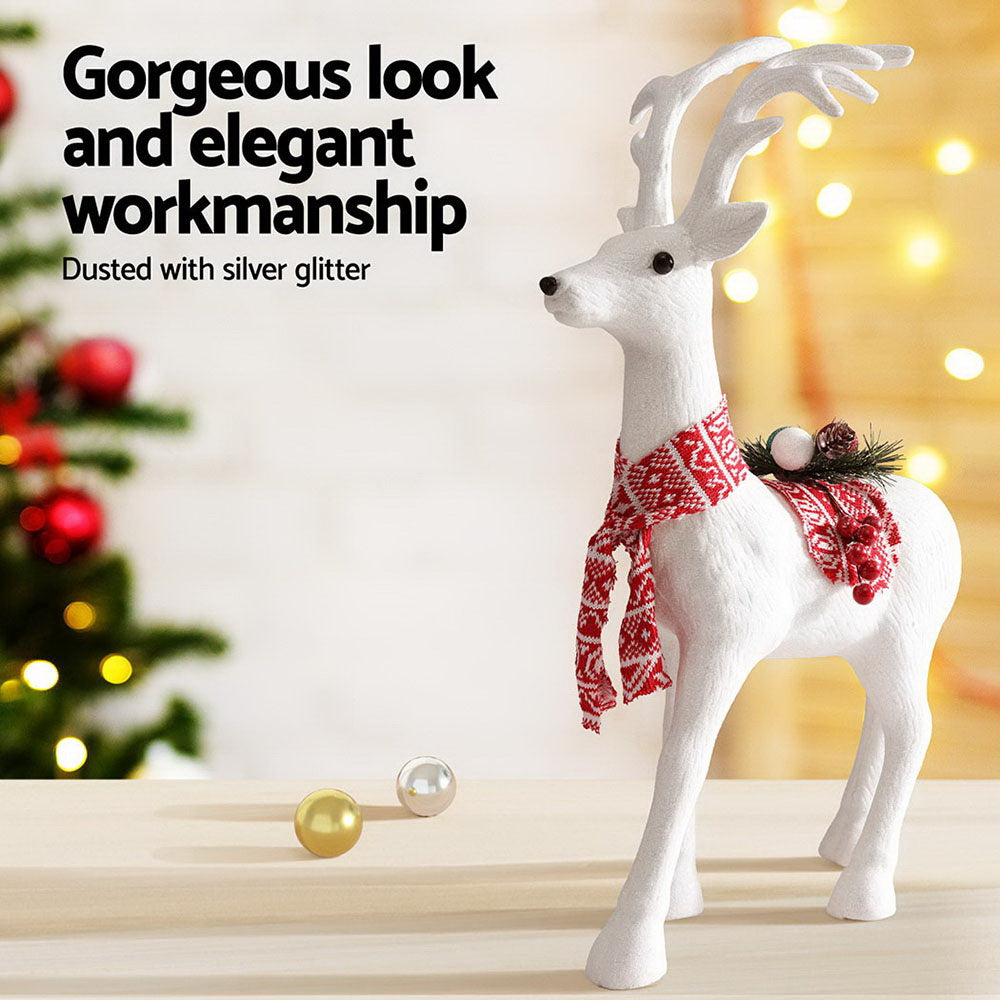 Jingle Jollys Christmas Reindeer 60cm Glitter Deer Ornaments Party Decorations - ShopFrenzy