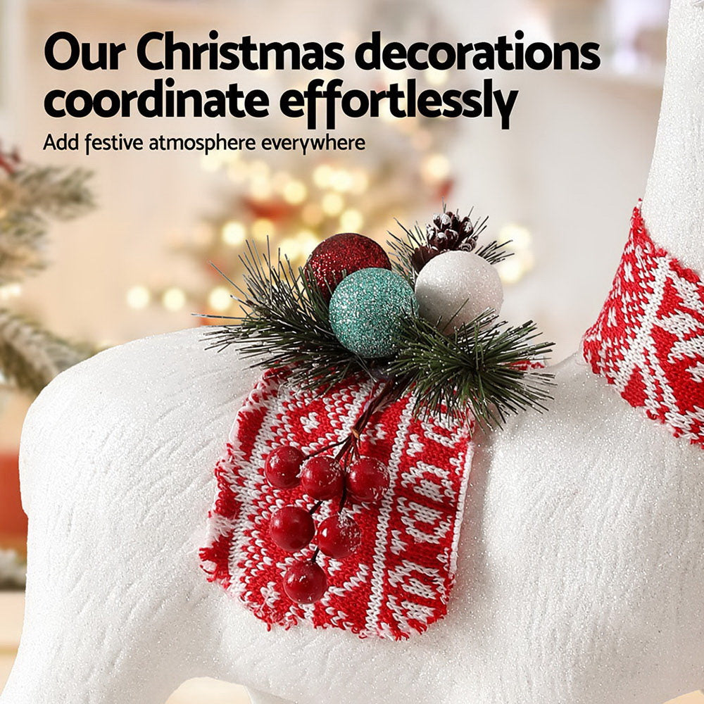 Jingle Jollys Christmas Reindeer 60cm Glitter Deer Ornaments Party Decorations - ShopFrenzy