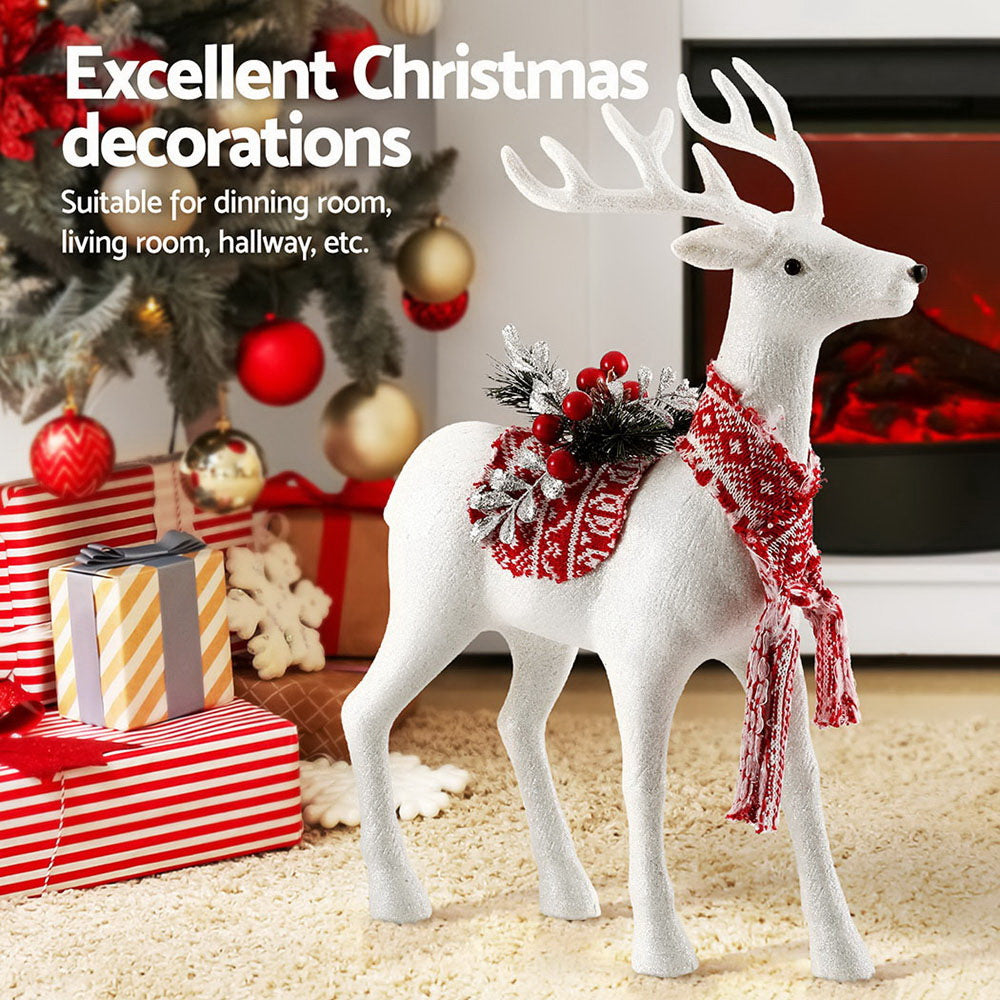 Jingle Jollys Christmas Reindeer 45cm Glitter Deer Ornaments Party Decorations - ShopFrenzy