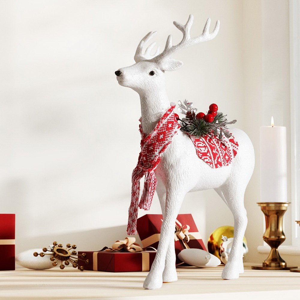 Jingle Jollys Christmas Reindeer 45cm Glitter Deer Ornaments Party Decorations - ShopFrenzy