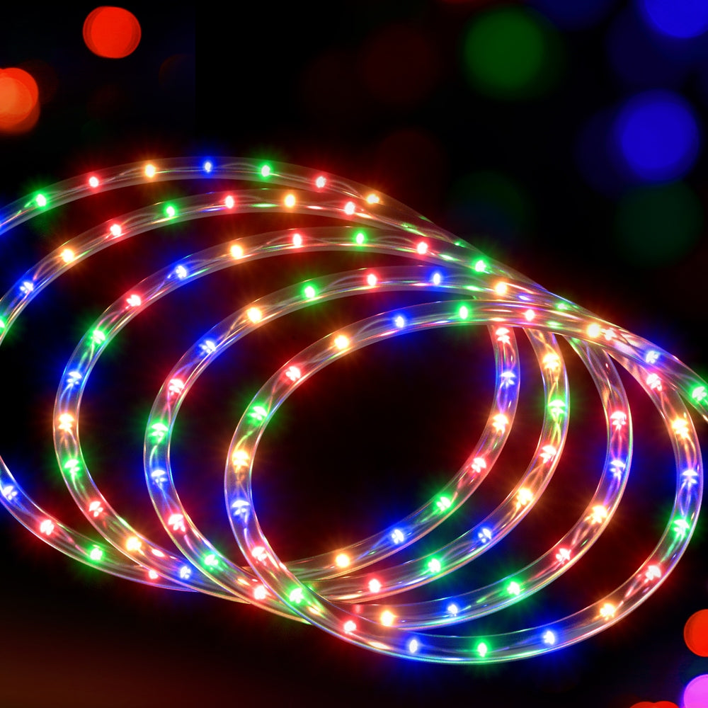20M Christmas Lights String Rope Light Decorations 600 LED Colorful Jingle Jollys - ShopFrenzy