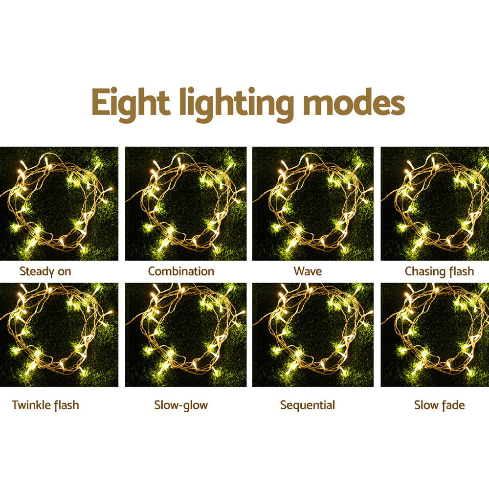 100M Christmas Lights String Fairy Light 500 LED Warm White Jingle Jollys - ShopFrenzy