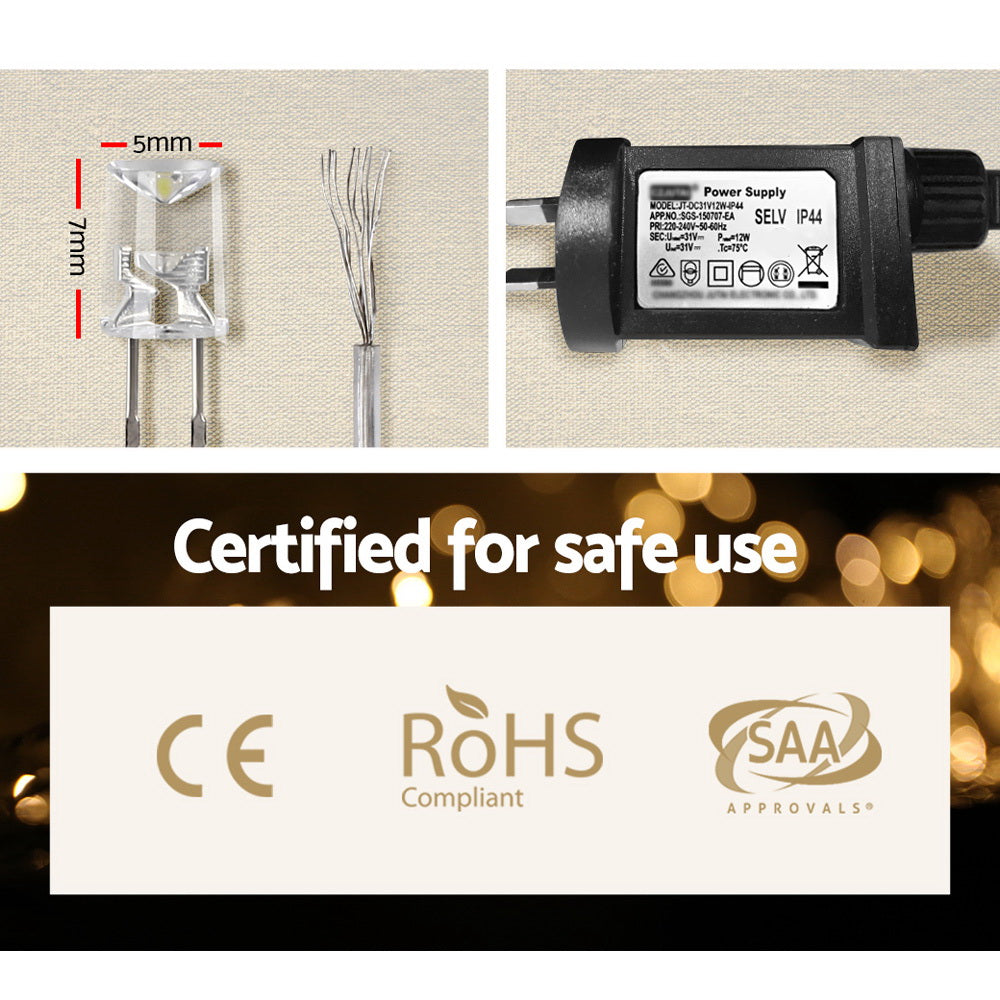 100M Christmas Lights String Fairy Light 500 LED Warm White Jingle Jollys - ShopFrenzy