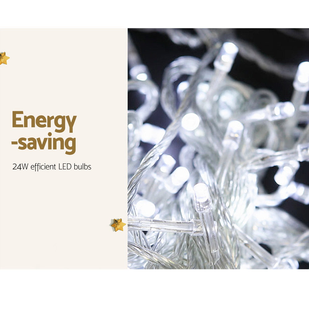 100M Christmas Lights String Fairy Light 500 LED Cool White Jingle Jollys - ShopFrenzy