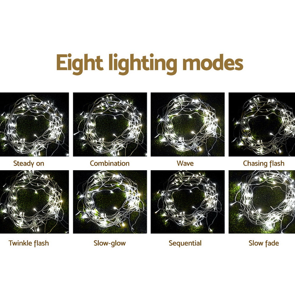 100M Christmas Lights String Fairy Light 500 LED Cool White Jingle Jollys - ShopFrenzy