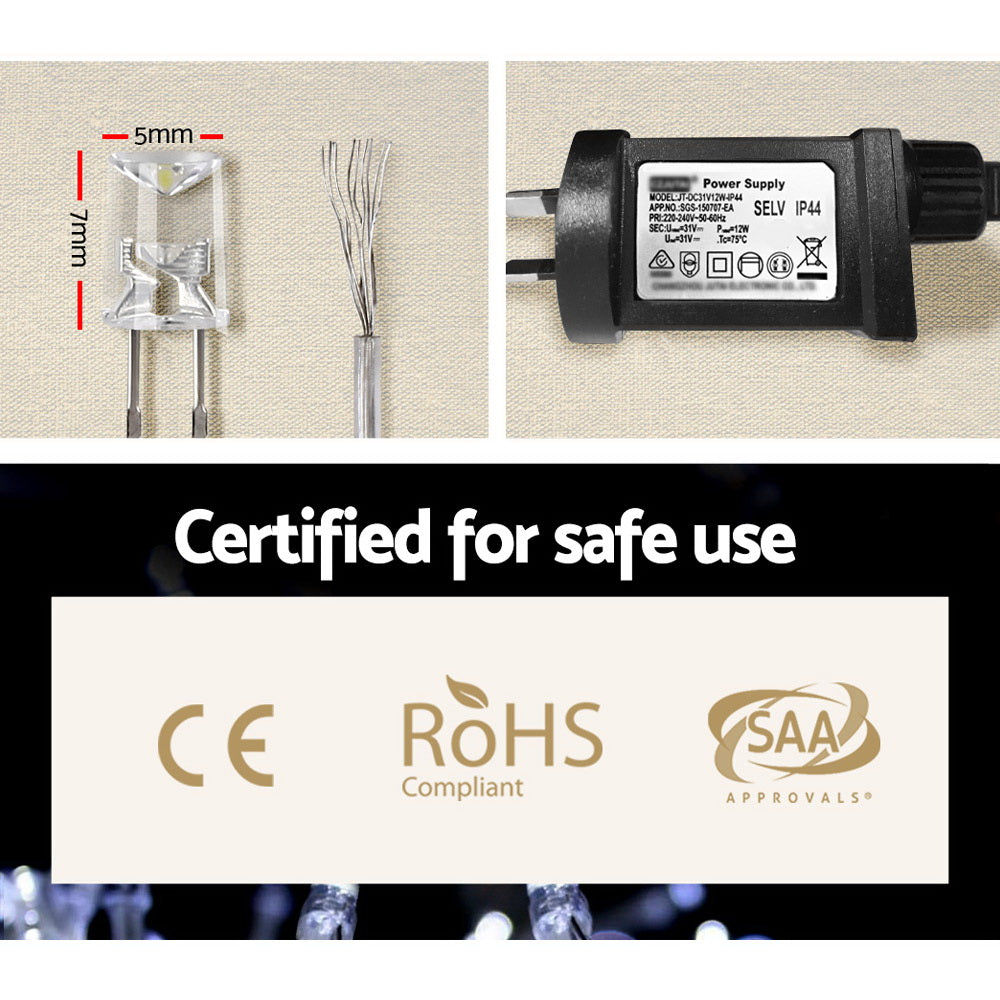 100M Christmas Lights String Fairy Light 500 LED Cool White Jingle Jollys - ShopFrenzy