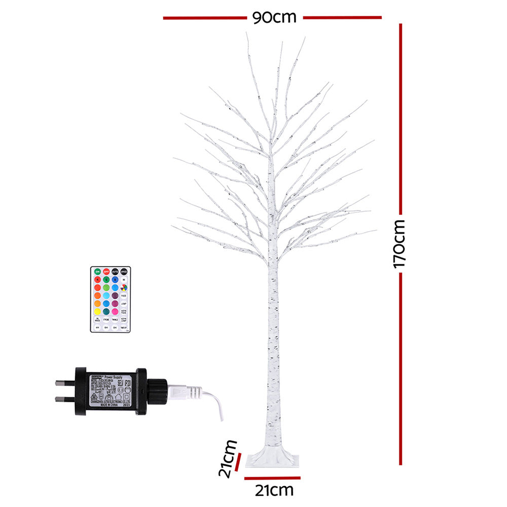 1.7M Christmas Tree 120 RGB LED Lights Jingle Jollys - ShopFrenzy