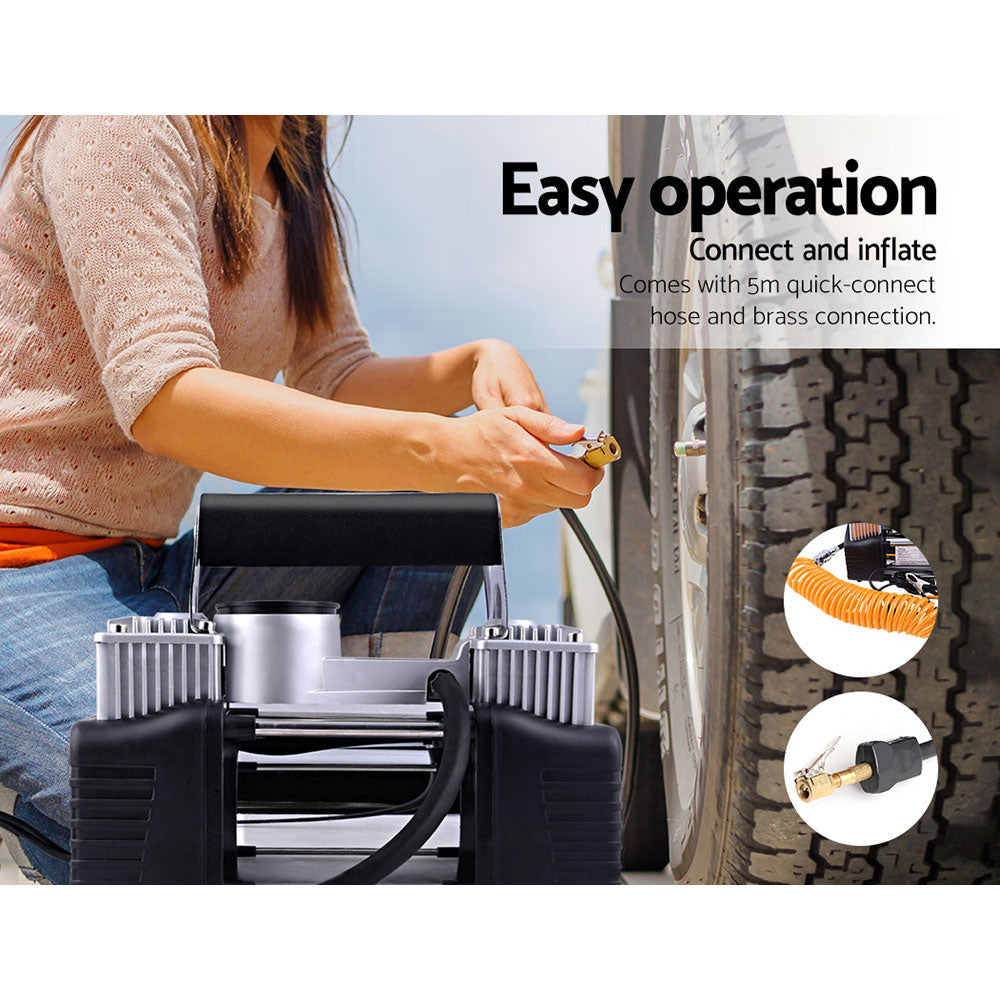 Giantz Air Compressor 12V 4x4 Tyre 85L/min Deflator Inflator Car Truck Portable - ShopFrenzy