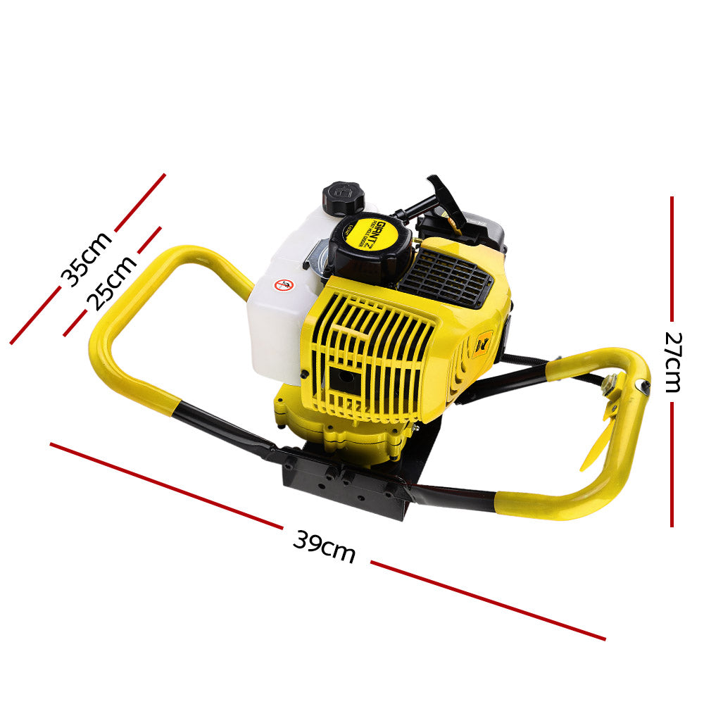 Giantz 80CC Post Hole Digger Motor Only Petrol Engine Yellow - ShopFrenzy