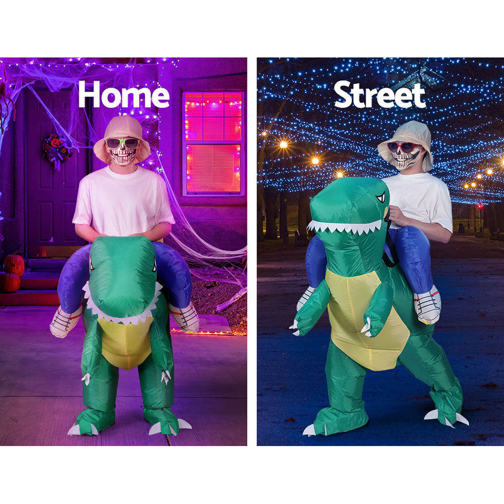 Inflatable Dinosaur Costume Adult Suit Blow Up Party Fancy Dress Halloween Cosplay - ShopFrenzy