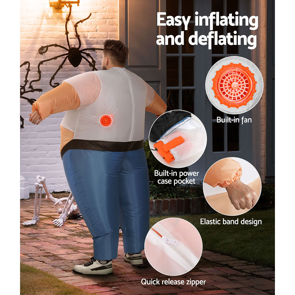 Inflatable Samson Costume Adult Suit Blow Up Party Fancy Dress Halloween Cosplay - ShopFrenzy