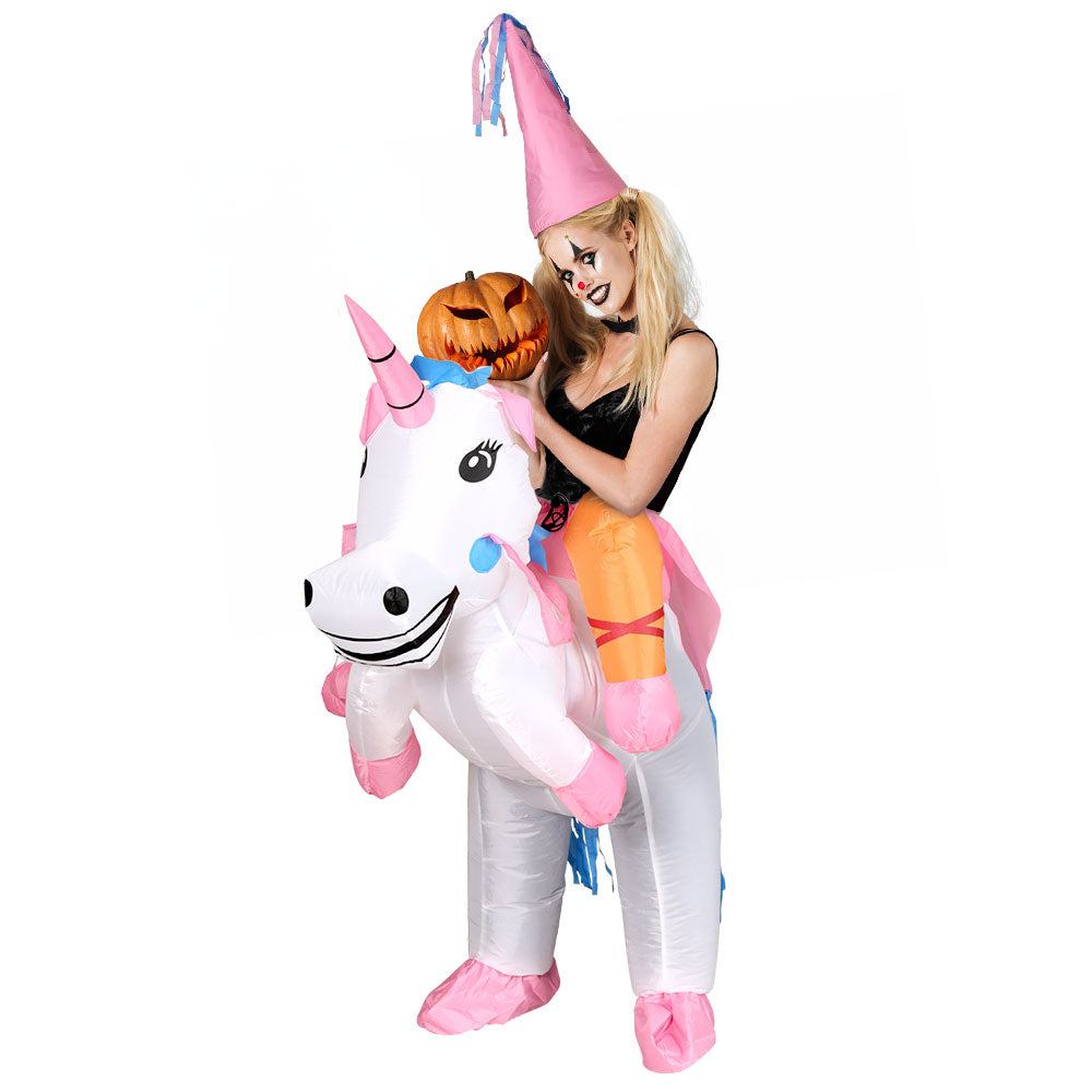 Inflatable Unicorn Costume Adult Suit Blow Up Party Fancy Dress Halloween Cosplay - ShopFrenzy