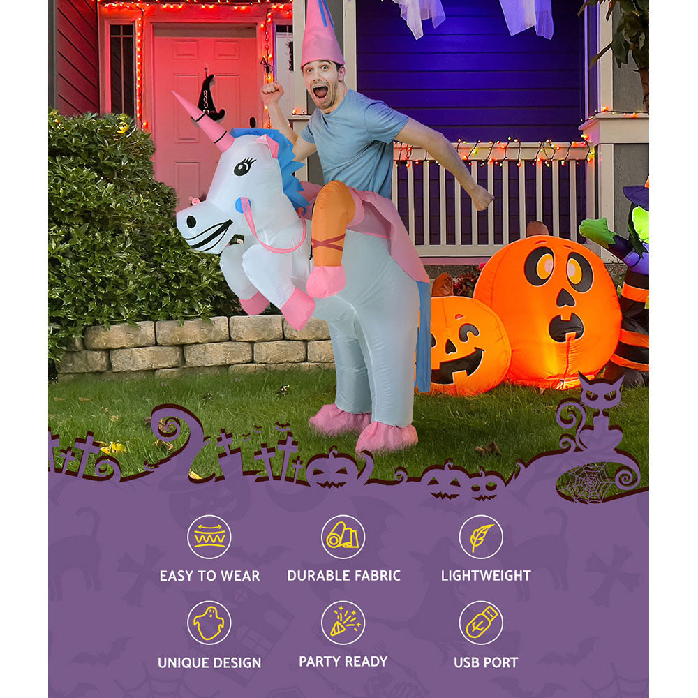 Inflatable Unicorn Costume Adult Suit Blow Up Party Fancy Dress Halloween Cosplay - ShopFrenzy