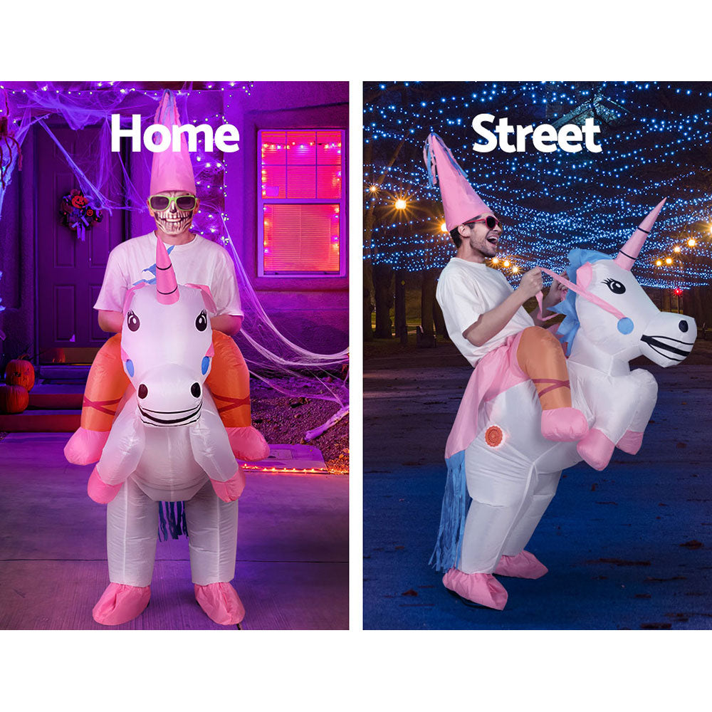 Inflatable Unicorn Costume Adult Suit Blow Up Party Fancy Dress Halloween Cosplay - ShopFrenzy