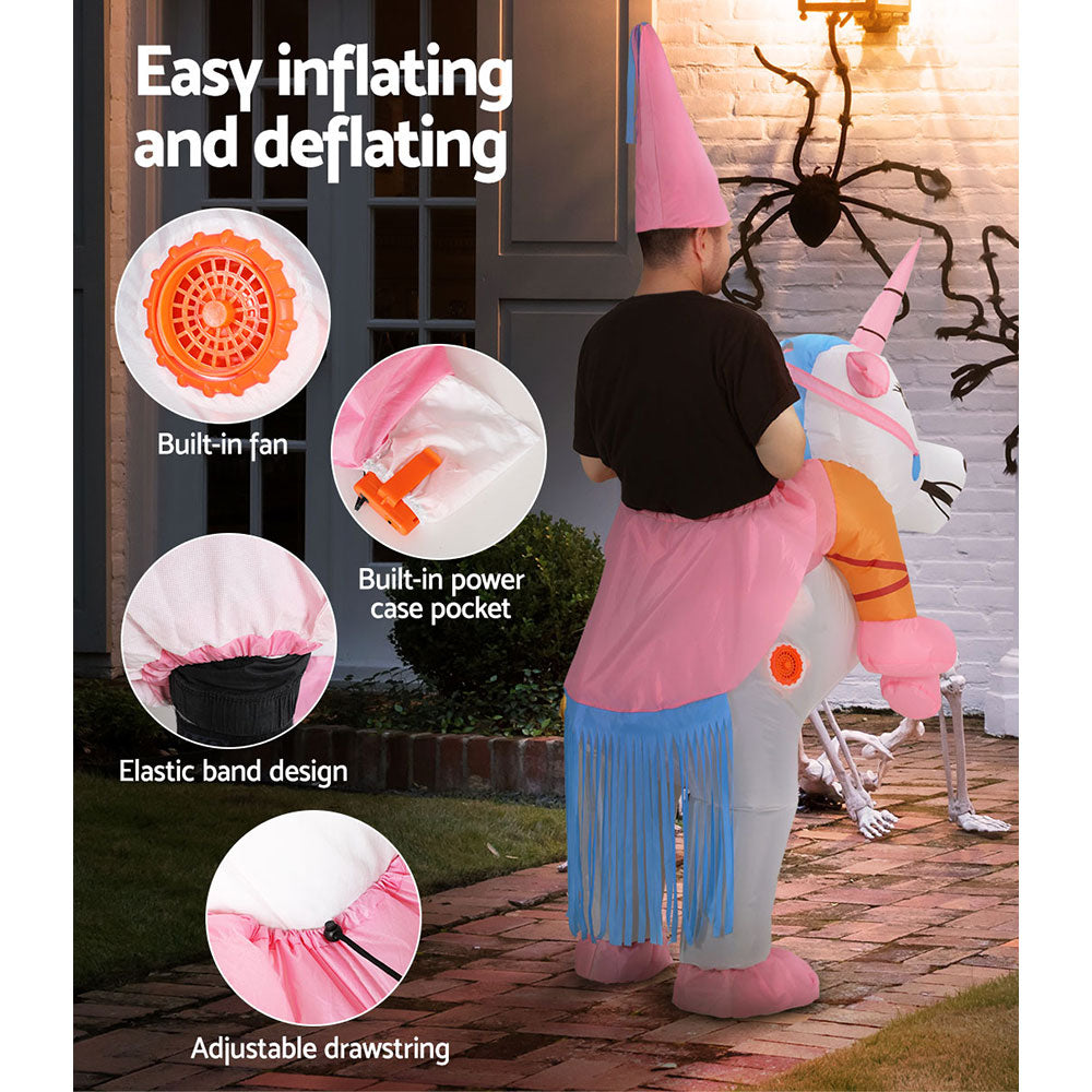 Inflatable Unicorn Costume Adult Suit Blow Up Party Fancy Dress Halloween Cosplay - ShopFrenzy