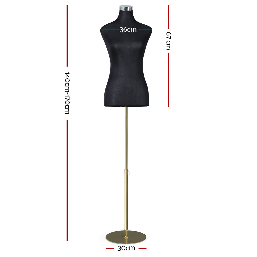 Embellir Female Mannequin Dummy Model Dressmaker Clothes Display Torso Tailor BK - ShopFrenzy