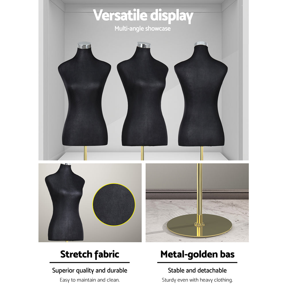 Embellir Female Mannequin Dummy Model Dressmaker Clothes Display Torso Tailor BK - ShopFrenzy