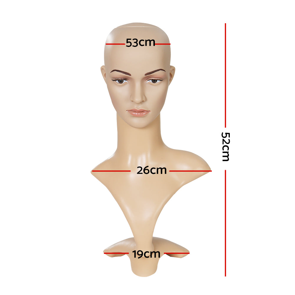 Embellir Female Mannequin Head Dummy Model Display Shop Stand Professional Use - ShopFrenzy