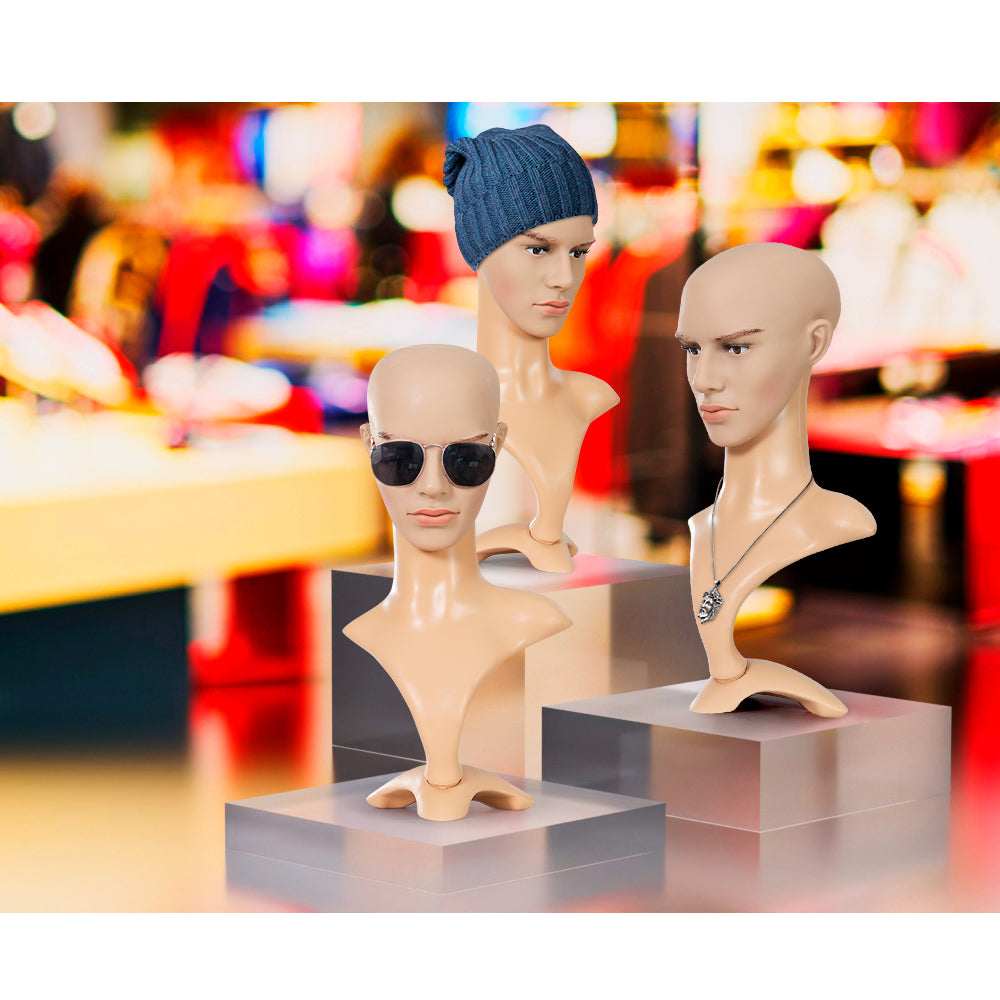 Embellir Male Mannequin Head Dummy Model Display Shop Stand Professional Use - ShopFrenzy
