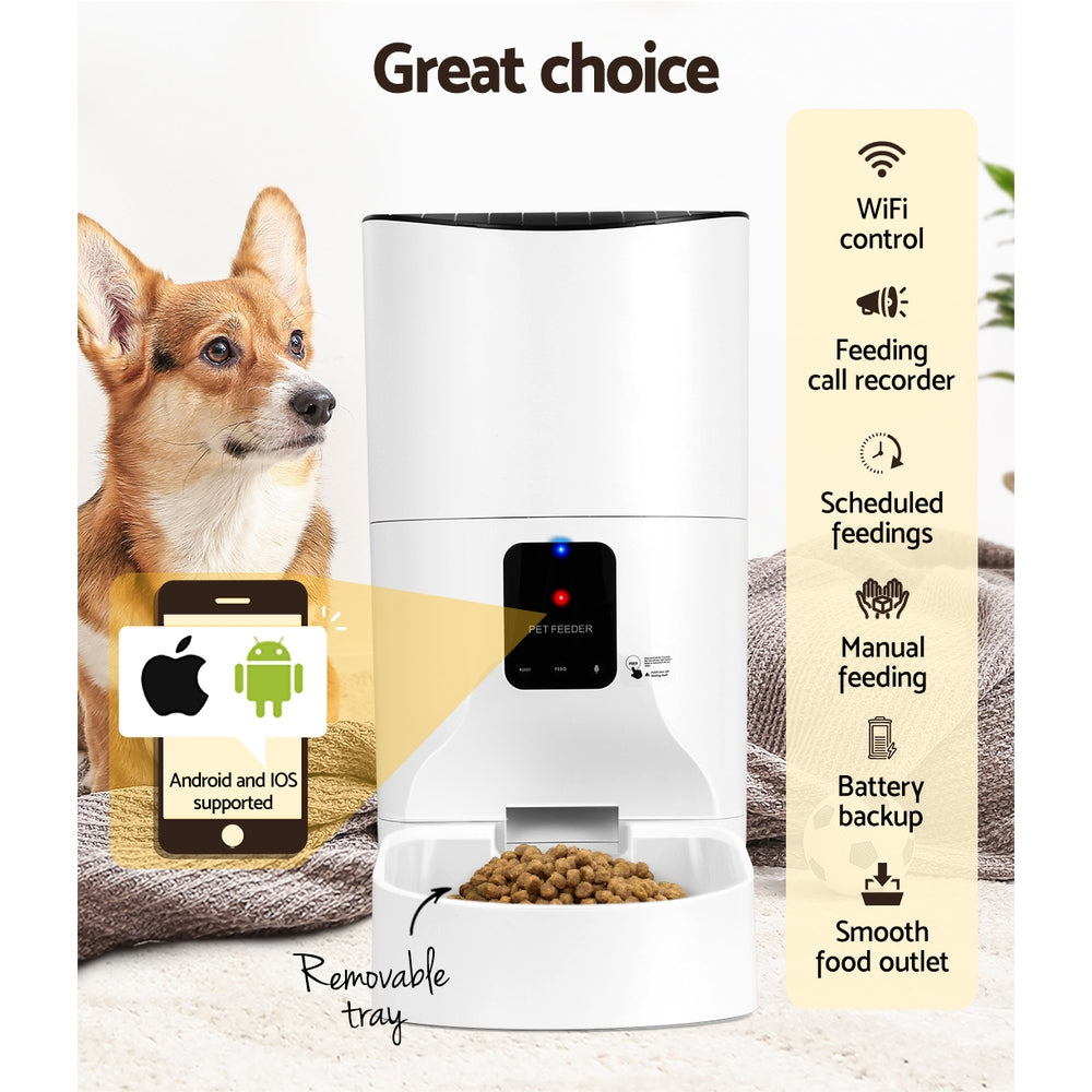 i.Pet Automatic Pet Feeder 9L Wifi Auto Dog Cat Feeder Smart Food Dispenser Timer - ShopFrenzy
