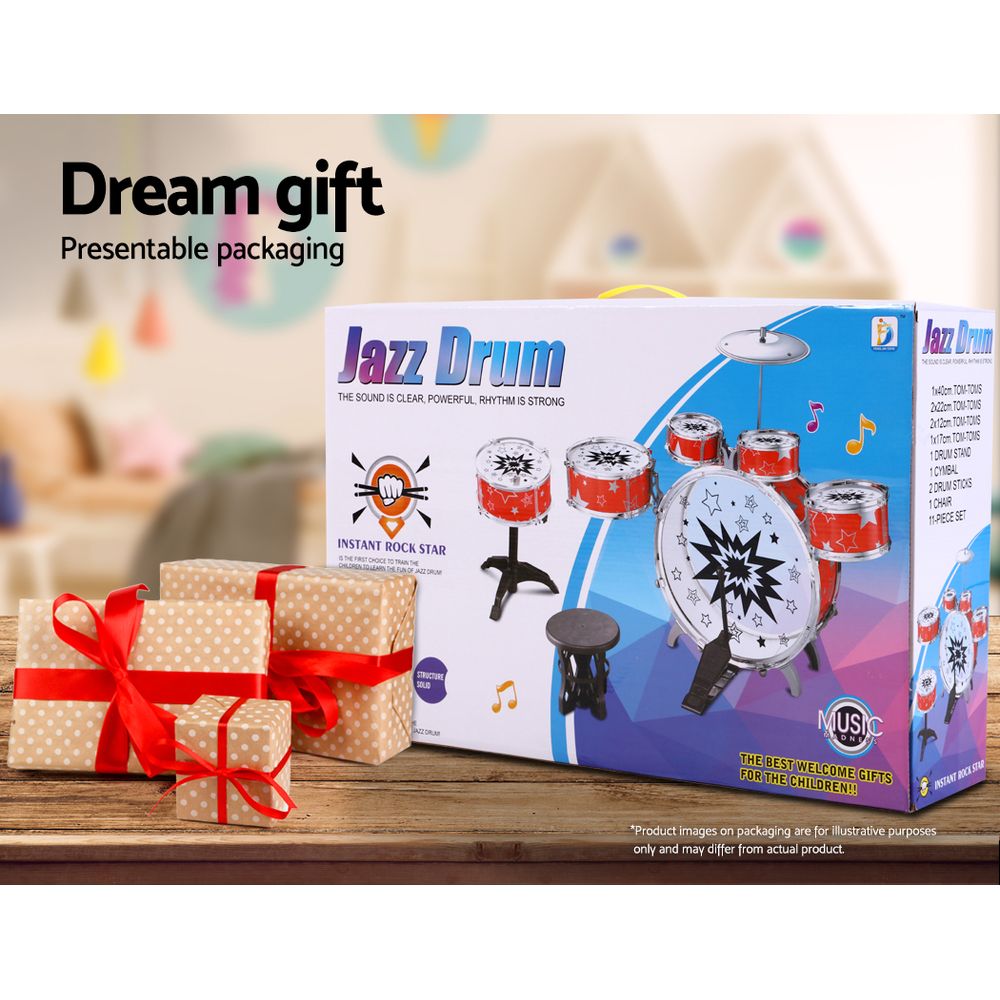 Keezi 11 Piece Kids Drum Set - ShopFrenzy