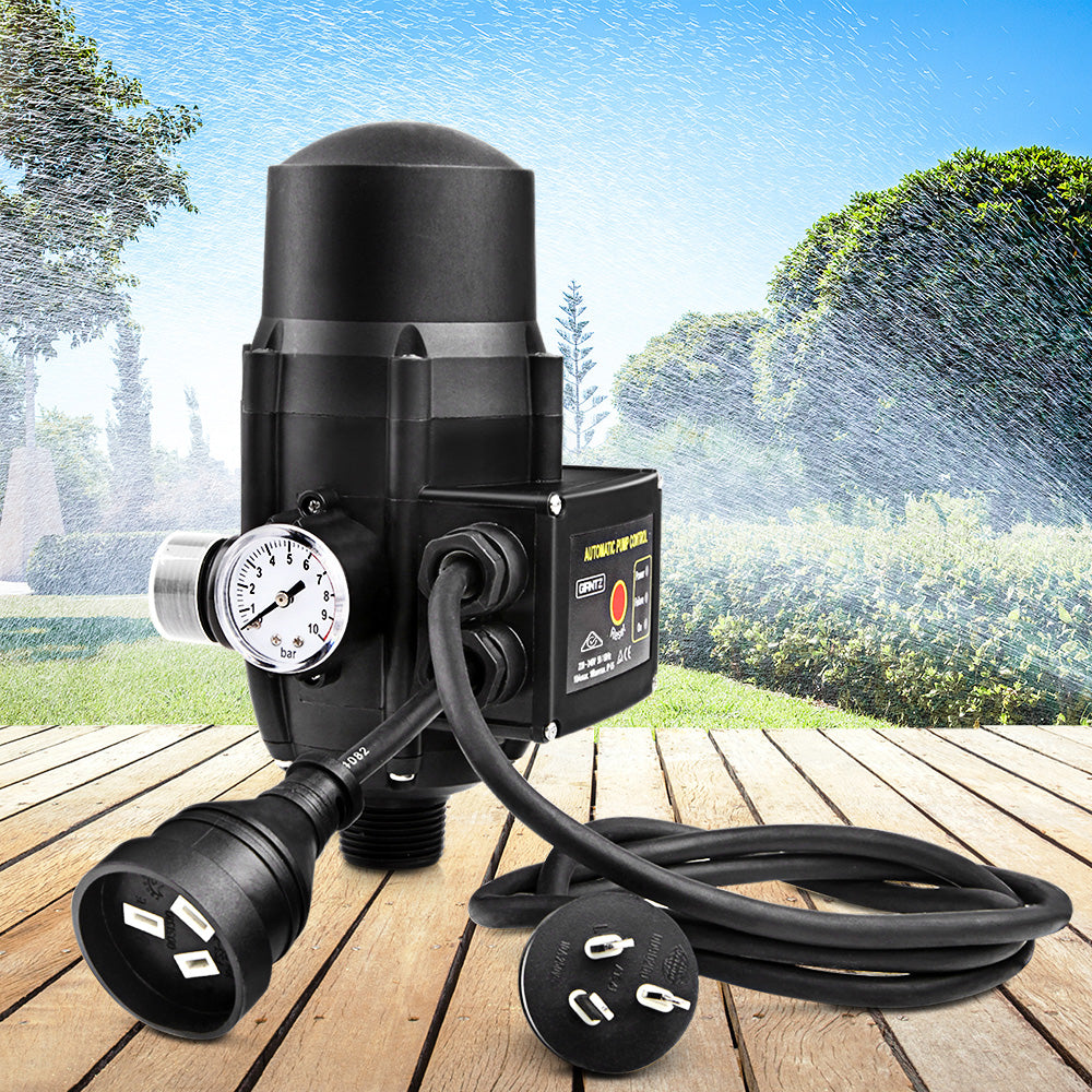 Giantz Adjustable Automatic Electronic Water Pump Controller - Black - ShopFrenzy