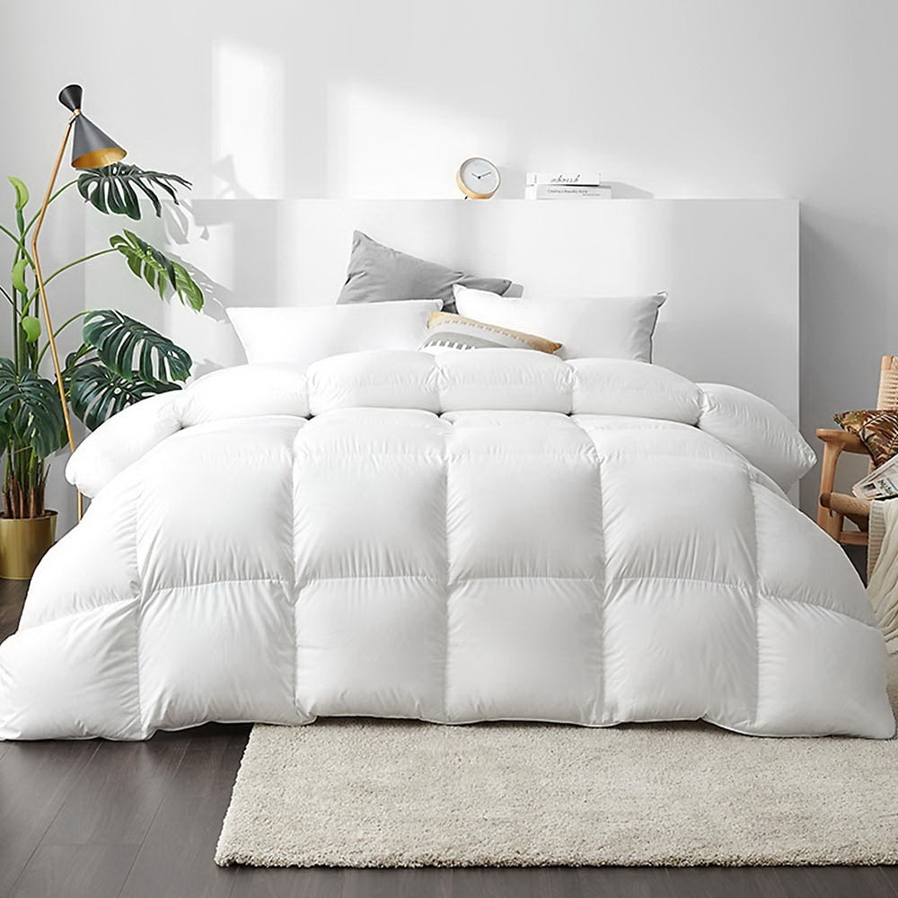 Giselle Bedding 700GSM Duck Down Feather Quilt Queen - ShopFrenzy