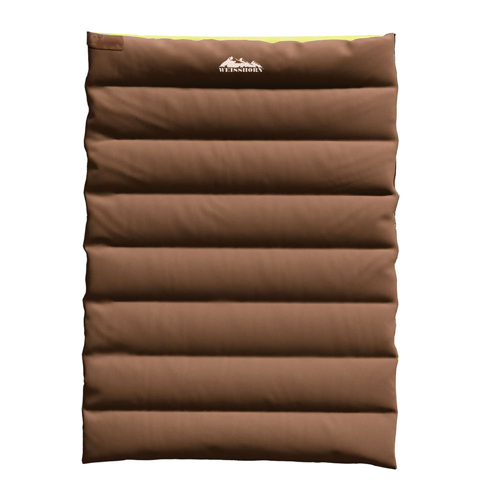Weisshorn Sleeping Bag Double Bags Thermal Camping Hiking Tent Brown -5°C - ShopFrenzy
