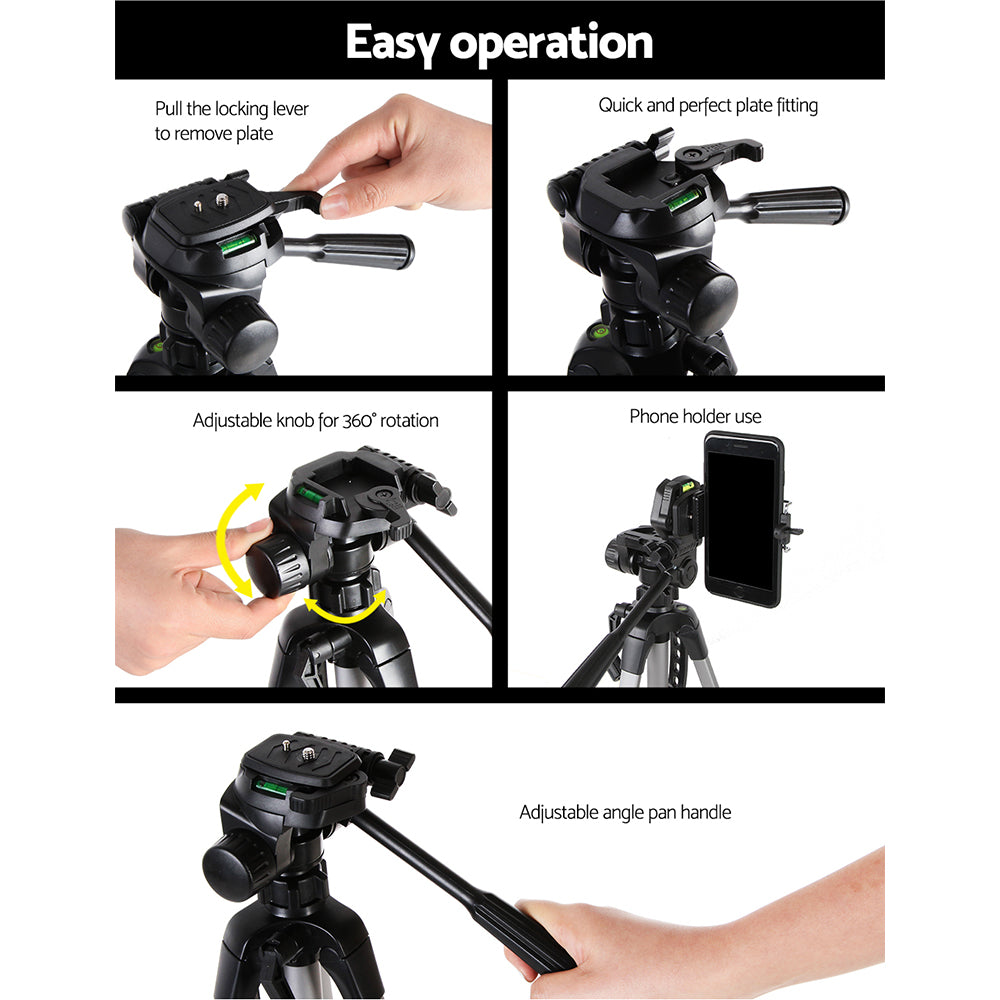 Weifeng Professional Camera Tripod Monopod Stand DSLR Pan Head Mount Flexible - ShopFrenzy