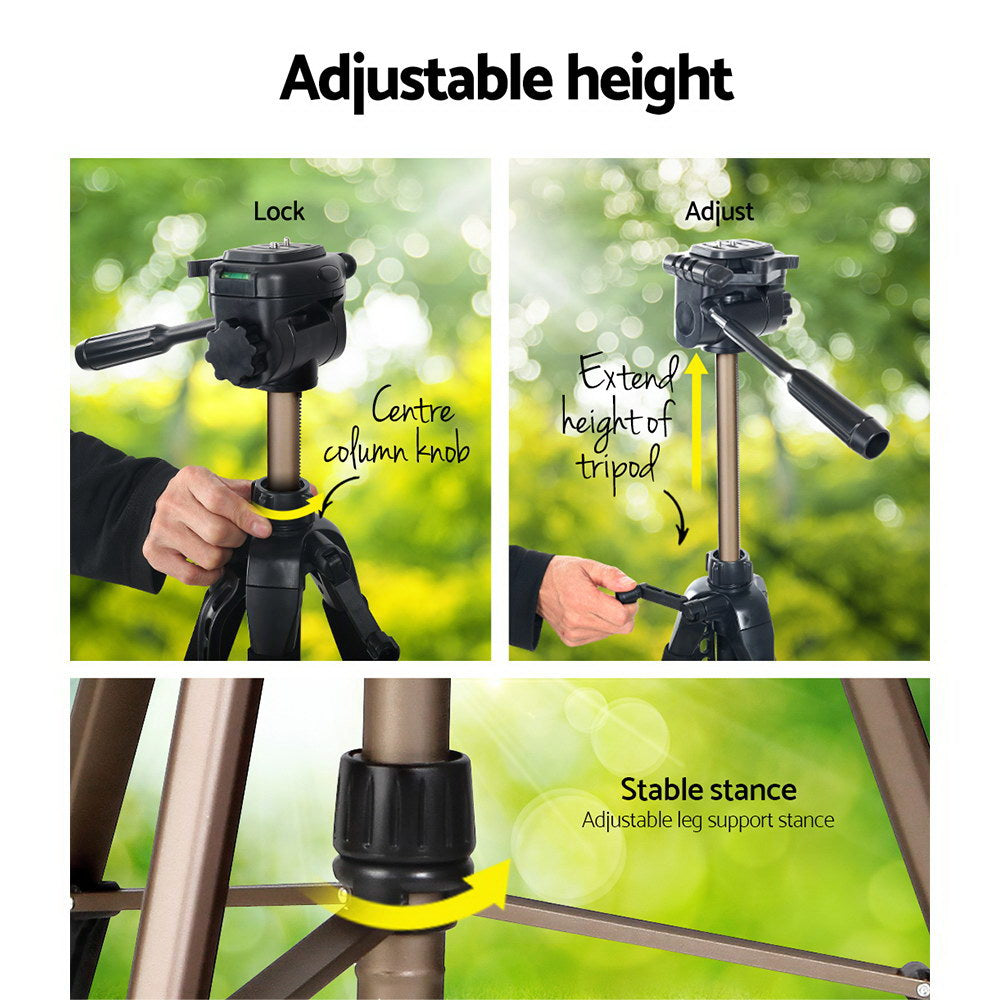 Weifeng Professional Camera Tripod Monopod Stand DSLR Pan Head Mount Flexible - ShopFrenzy