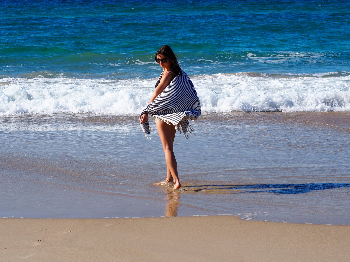 PORTSEA TURKISH COTTON TOWEL - MIDNIGHT - ShopFrenzy