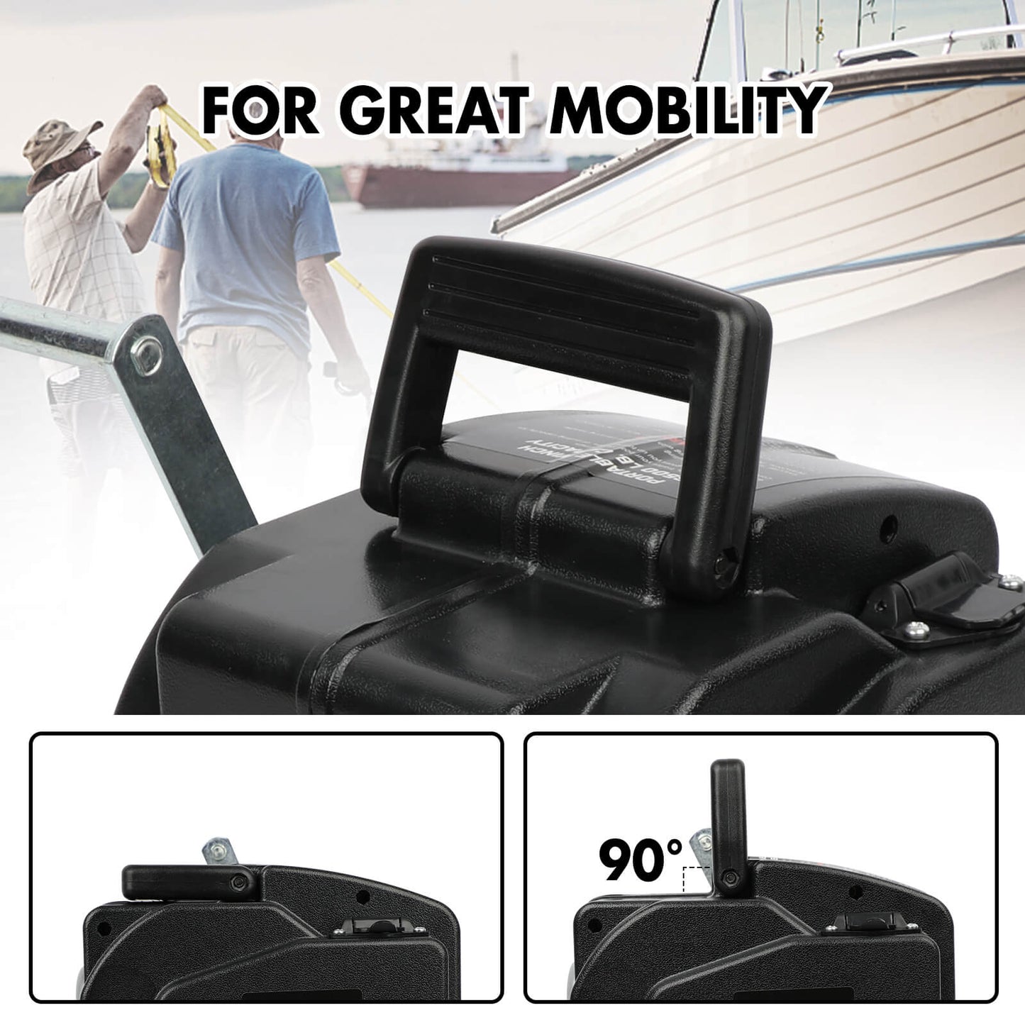 X-BULL Electric Boat Winch 12V 6500LBS Portable Detachable Steel Cable Marine Ship 3000KG 4WD - ShopFrenzy