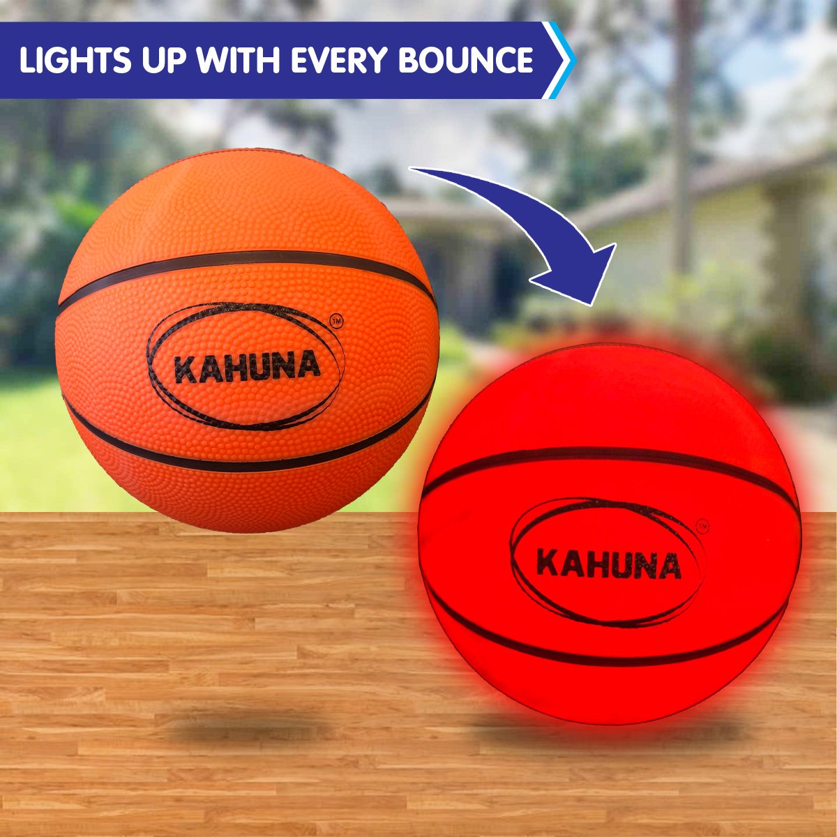 Kahuna Trampoline Led Basketball Hoop Set With Light-up Ball - ShopFrenzy