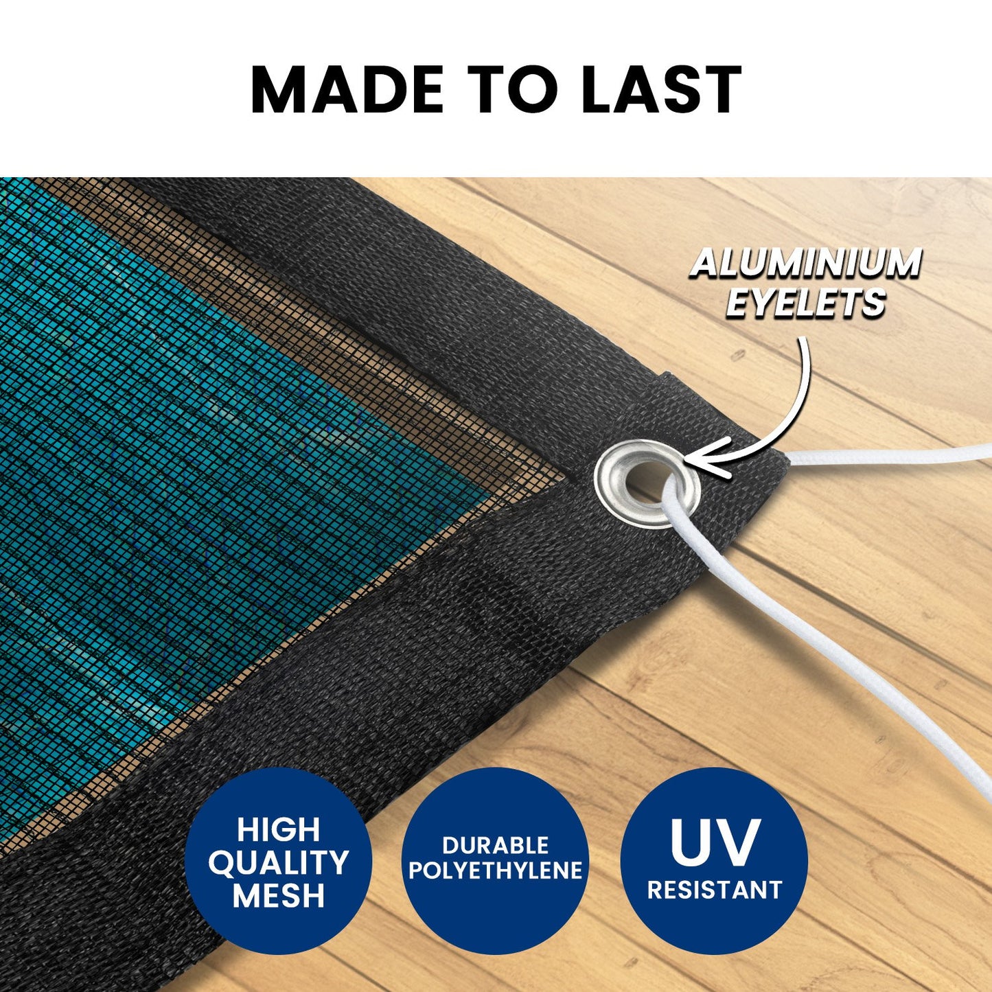 HydroActive UV-Resistant Swimming Pool Leaf Net Cover 5 x 8m