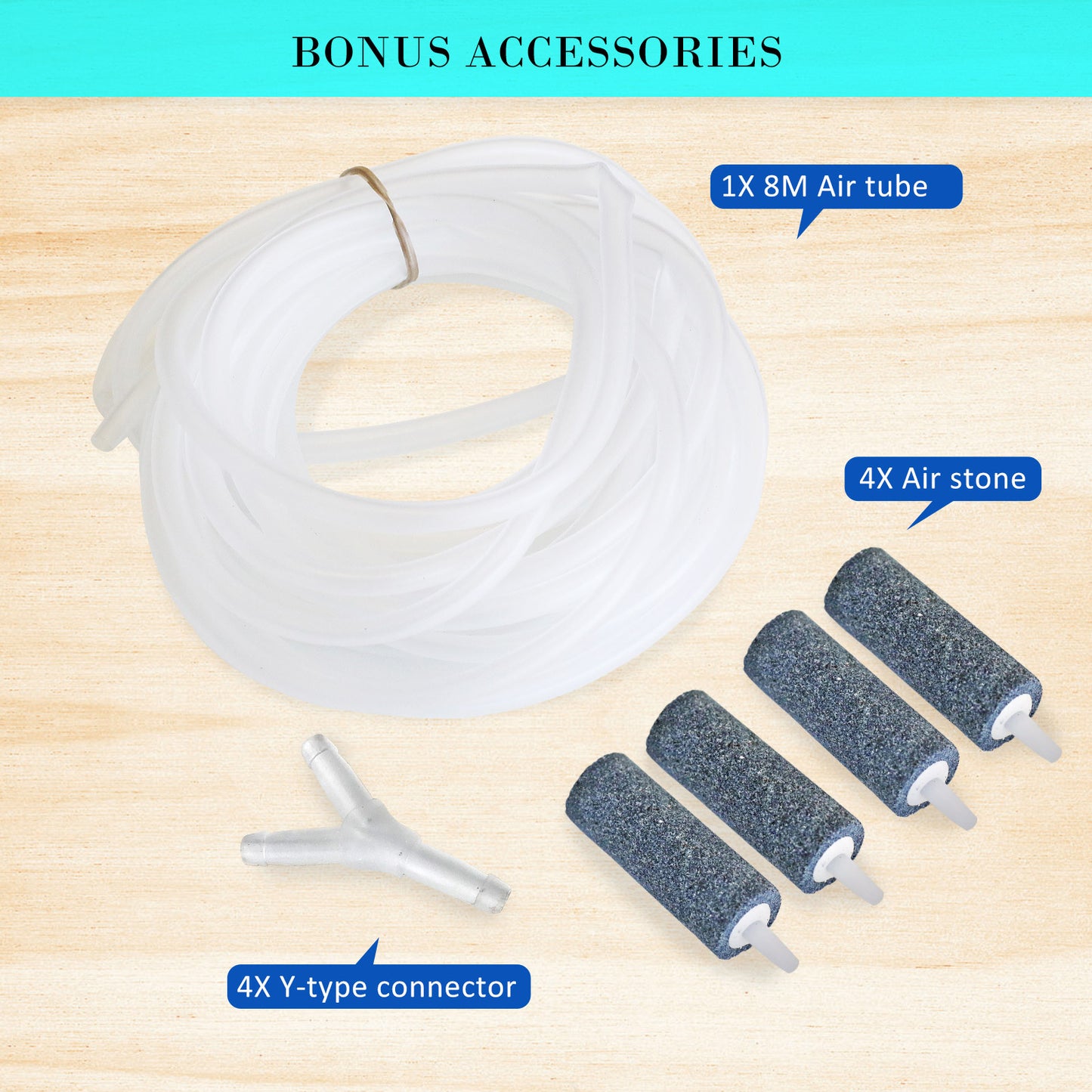 Aquarium Air Pump Oxygen Hydroponic 4 Outlet 670L/H 8W WHITE - ShopFrenzy