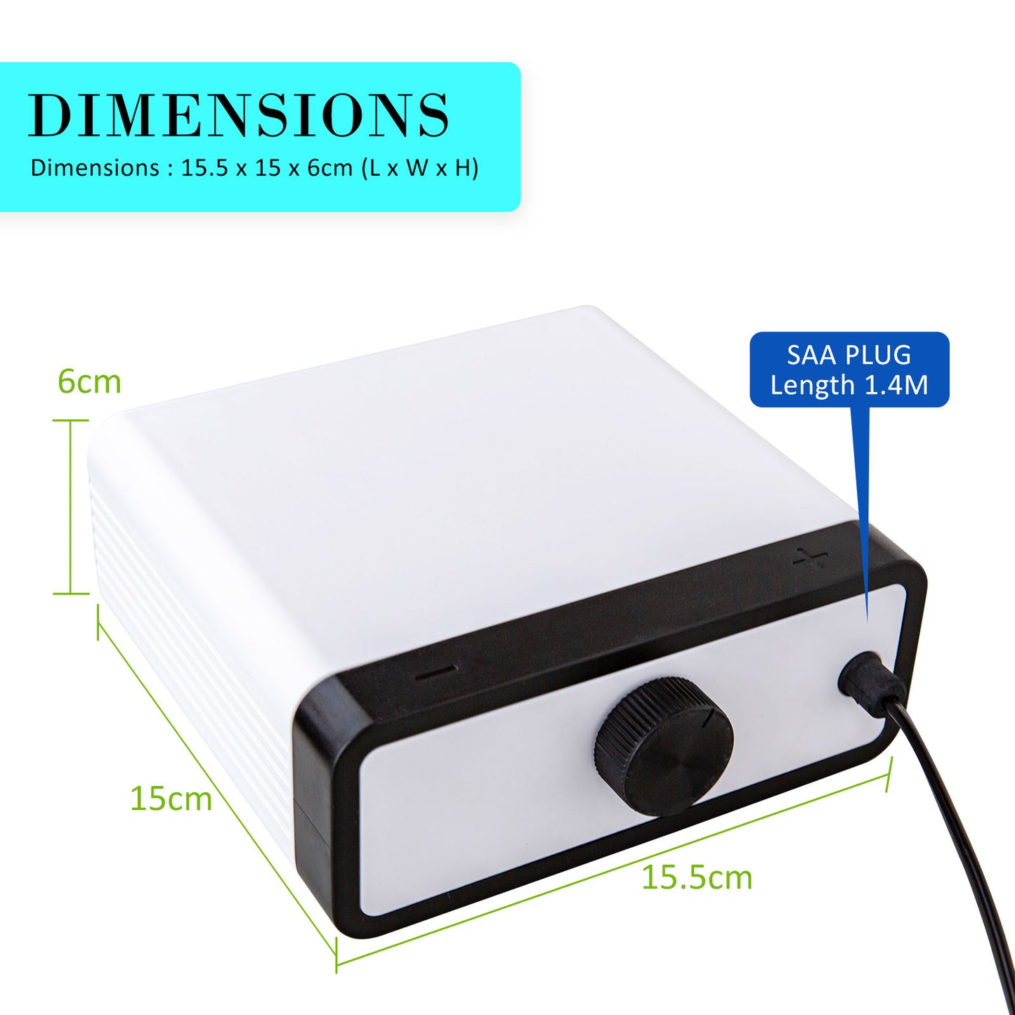 Aquarium Air Pump Oxygen Hydroponic 4 Outlet 670L/H 8W WHITE - ShopFrenzy