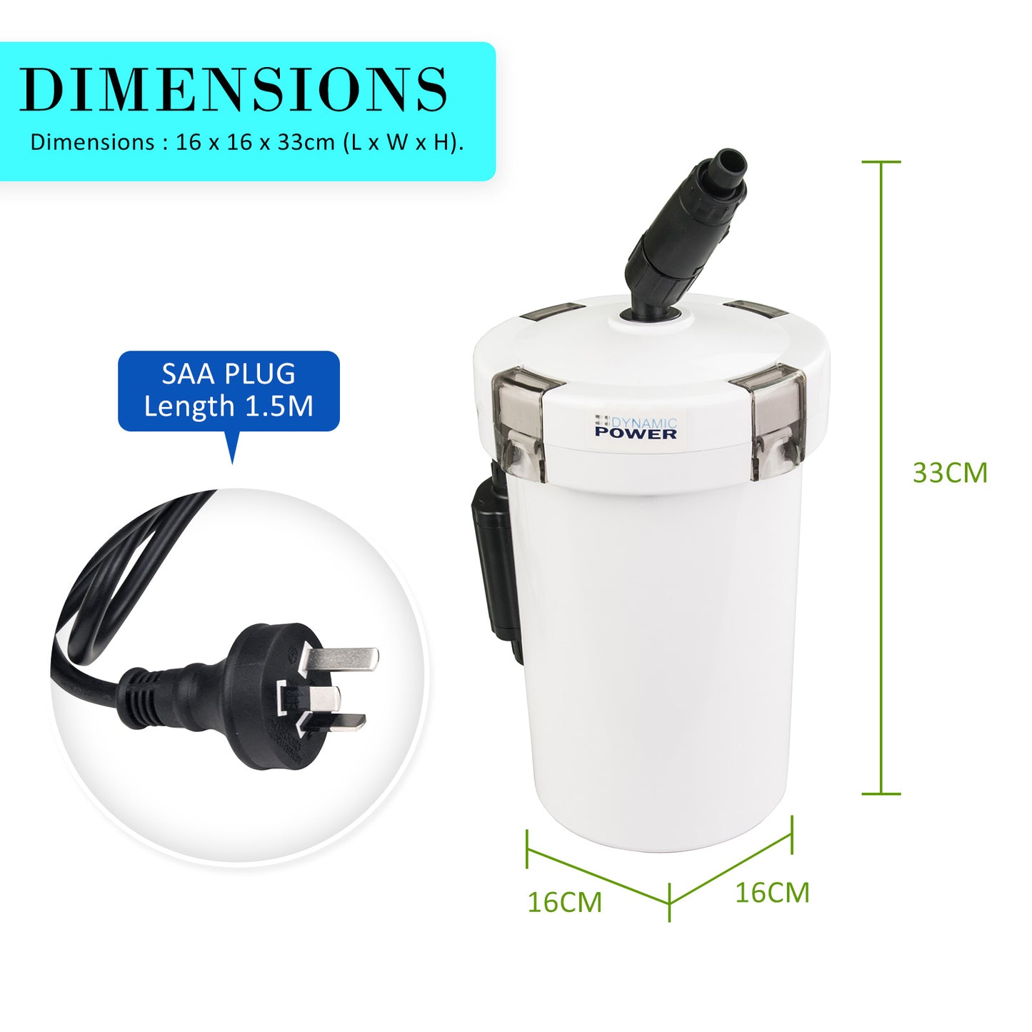 Aquarium External Canister Filter 400L/H - ShopFrenzy
