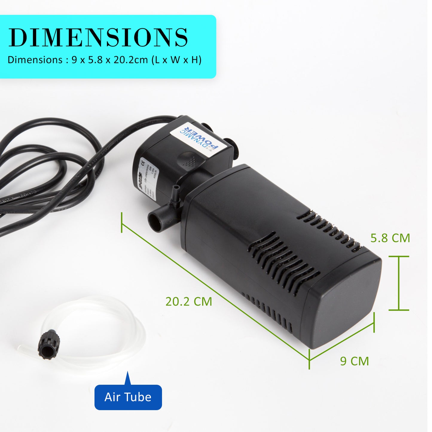 Aquarium Submersible Filter Pond Pump 600L/H 8W 1m - ShopFrenzy